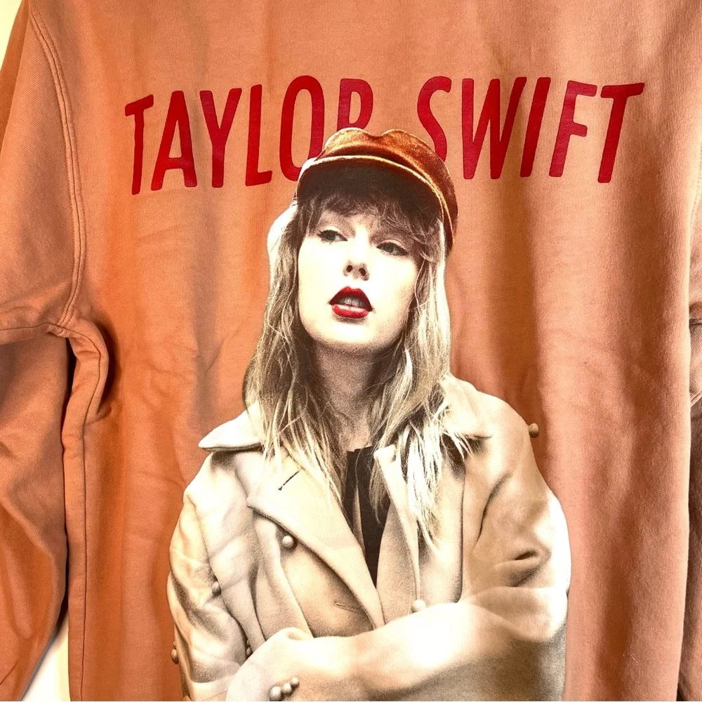 Taylor Swift RED You Look Like Bad News Pink Sweatshirt Size Medium - Picture 3 of 4